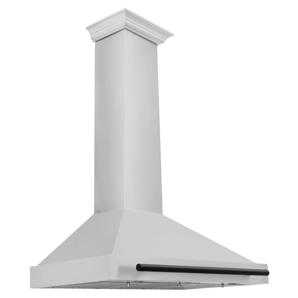 ZLINE KB4STZ MB Autograph Edition Convertible Range Hood - Stainless Steel with Matte Black Accents | Professional Kitchen Ventilation for Modern Homes | Perfect for Gas Stoves, Cooking Areas & Open Concept Kitchens