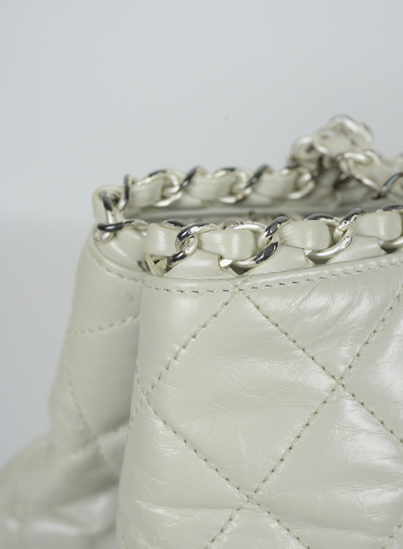 Chanel Quilted Leather Handbag in Ice White - Luxury Designer Purse for Women, Perfect for Parties, Work & Everyday Use