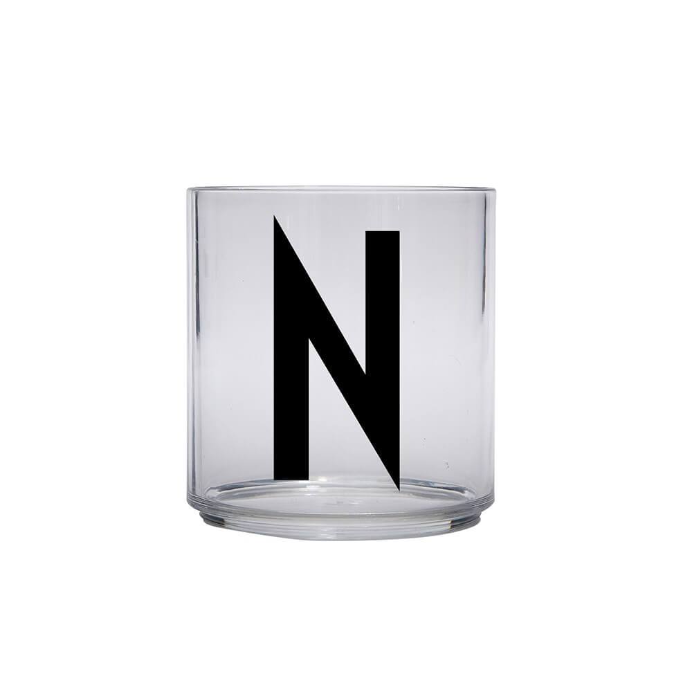 DESIGN LETTERS Kids Personal Drinking Glass - Drop Safe, BPA-Free, Letter Q - Perfect for School Lunch, Home, and Travel Use