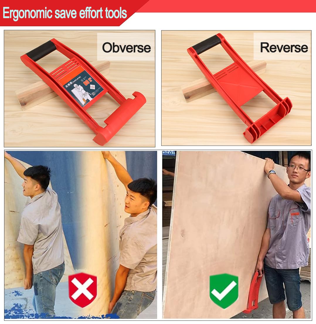 ABS Plastic Drywall Carrier Handle - Lightweight Plywood Lifting Tool for Drywall, Glass Board & Plasterboard - Easy Panel Mover for Construction & DIY Home Improvement Projects
