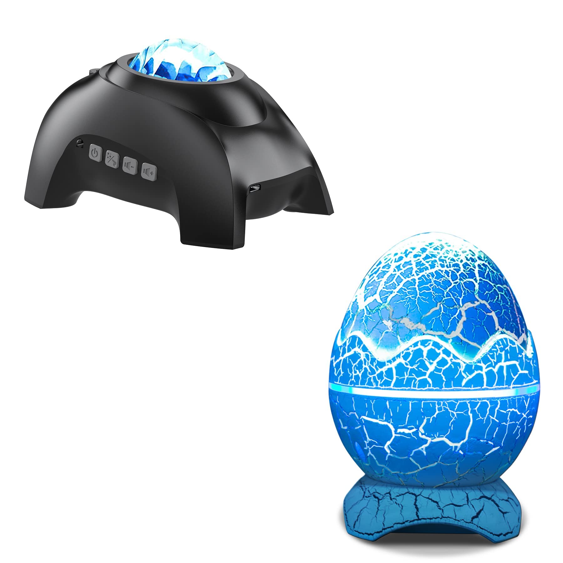 Dinosaur Egg & Elephant Aurora Projector - 3D Starry Night Light for Kids Room, Nursery, Bedroom | Relaxing Sleep Aid & Mood Lighting for Baby, Children, Adults