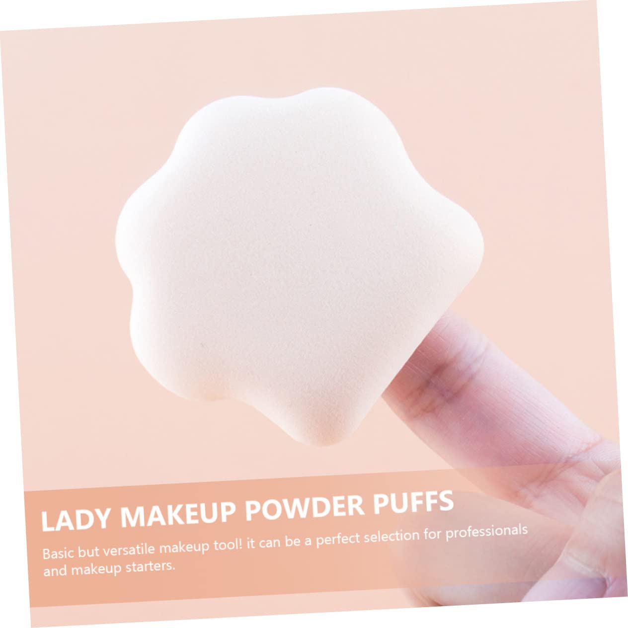 Minkissy 5-Piece Paw Shaped Powder Puff Set - Cute Claw Makeup Sponge for Face Powder, Blush & Setting Powder | Travel Size Cosmetic Tools (3pcs x 5) | Perfect for Daily Makeup, Touch-Ups & On-the-Go Beauty