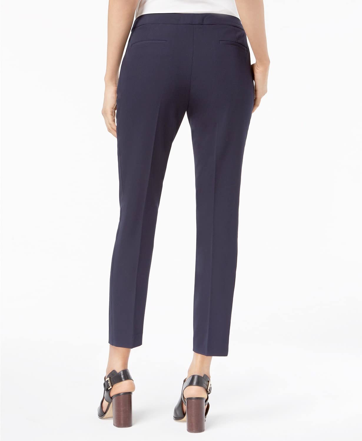Tommy Hilfiger Women's Dress Pants - Straight Leg Trousers with Elastic Waistband for Office & Business Casual Wear | Comfortable Work Pants for Women