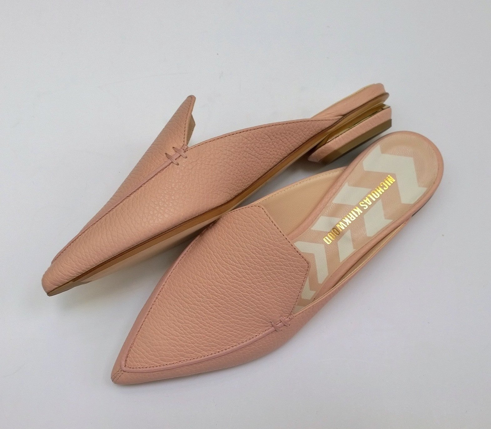 Nicholas Kirkwood Beya Powder Pink Leather Loafers - Women's Luxury Slip-On Shoes for Casual & Office Wear | Perfect for Work, Travel & Everyday Comfort