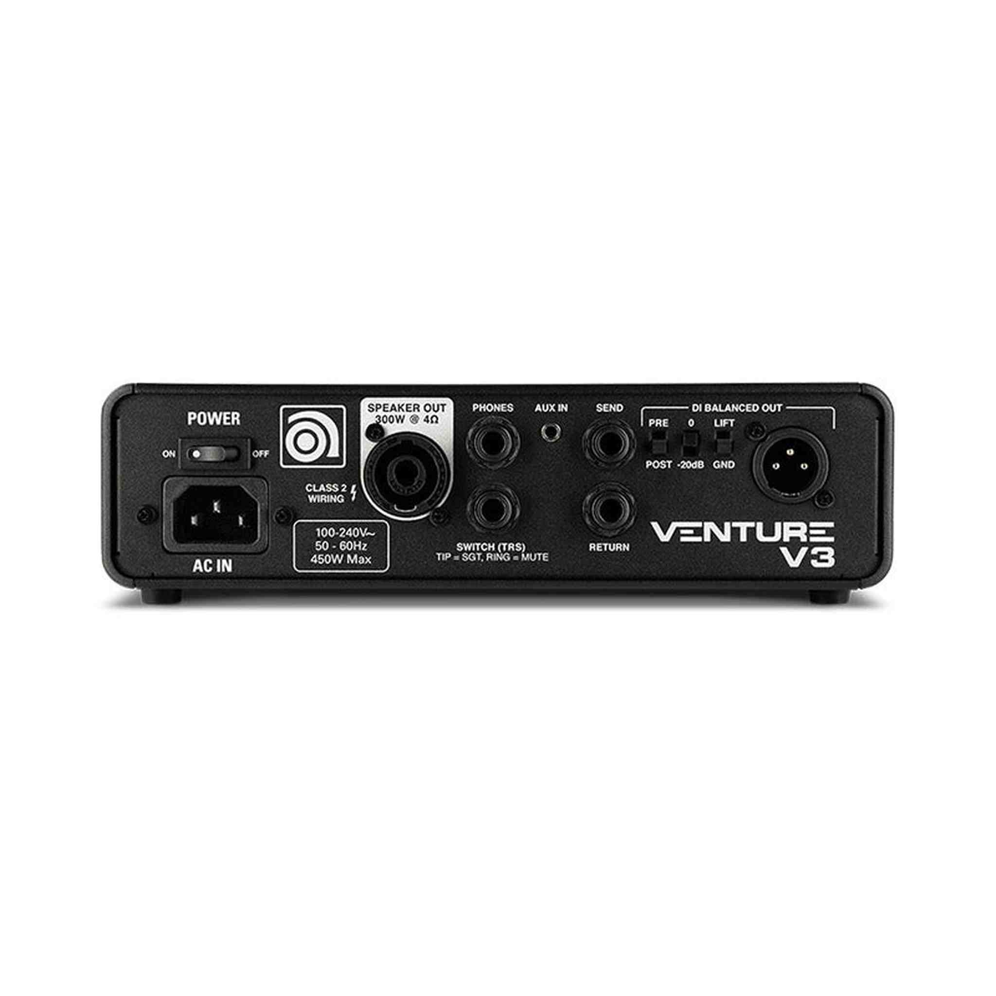 Ampeg Venture V3 300W Bass Guitar Amplifier Head - Professional Bass Amp for Live Performances & Studio Recording