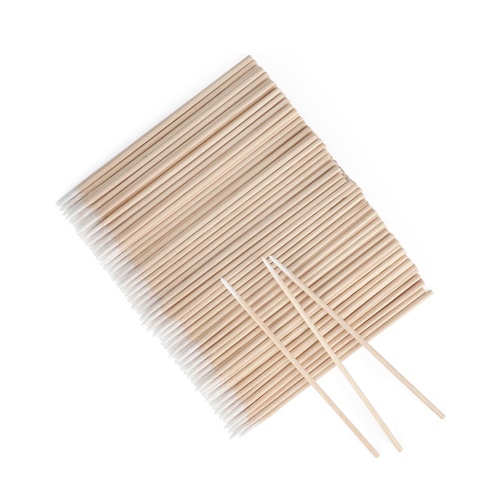 GCQQ 400pcs Disposable Wooden Micro Brushes - Fine Tip Applicator Brushes for Cleaning, Makeup, Nail Art & Electronics Repair - Perfect for DIY Crafts, Beauty Salon & Precision Cleaning