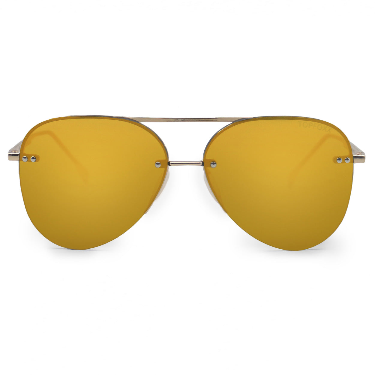 Tangle-Free Aviator Sunglasses for Women - Smaller Megan 2 Mirrored Bronze Lenses - Stylish & Lightweight for Driving, Travel & Outdoor Activities
