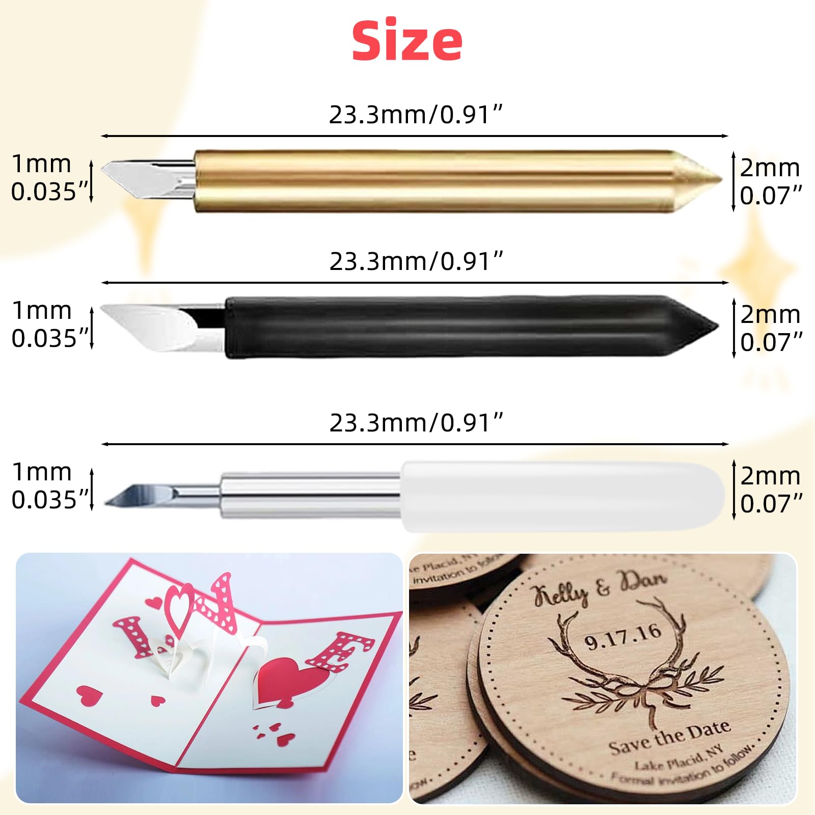 23 Pcs Replacement Blades for Cricut Maker 3/Maker/Explore 3/Explore Air 2/Air/One/Venture - Includes 11PCS 30° Standard Blades, 6PCS 45° Fine-Point Blades & 6PCS 60° Deep Cutting Blades - Perfect for DIY Crafts, Vinyl Cutting, and Paper Projects