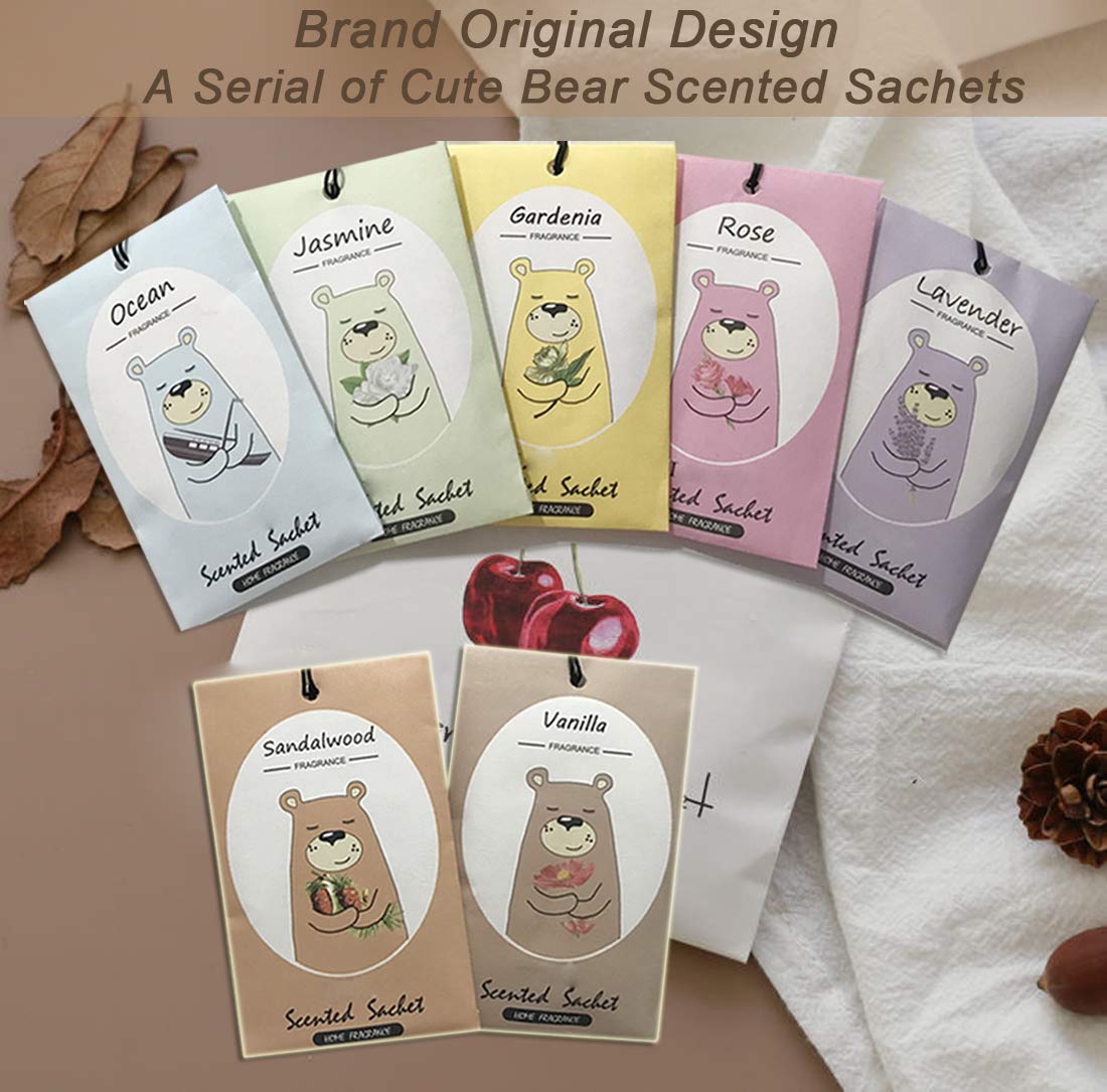 14 Pack Lavender Scented Sachets Bags - Natural Aromatherapy for Drawers, Closets & Wardrobes | 15 Fragrance Options | Perfect for Gifts, Christmas, Home & Car Freshener