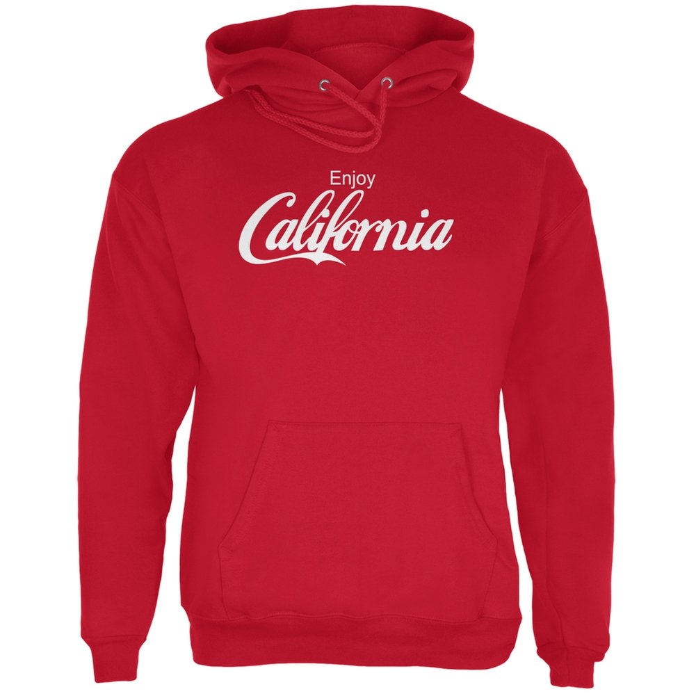California Red Hoodie for Men - Soft & Comfortable Pullover Sweatshirt - Perfect for Casual Wear, Outdoor Activities, and Lounge Relaxation