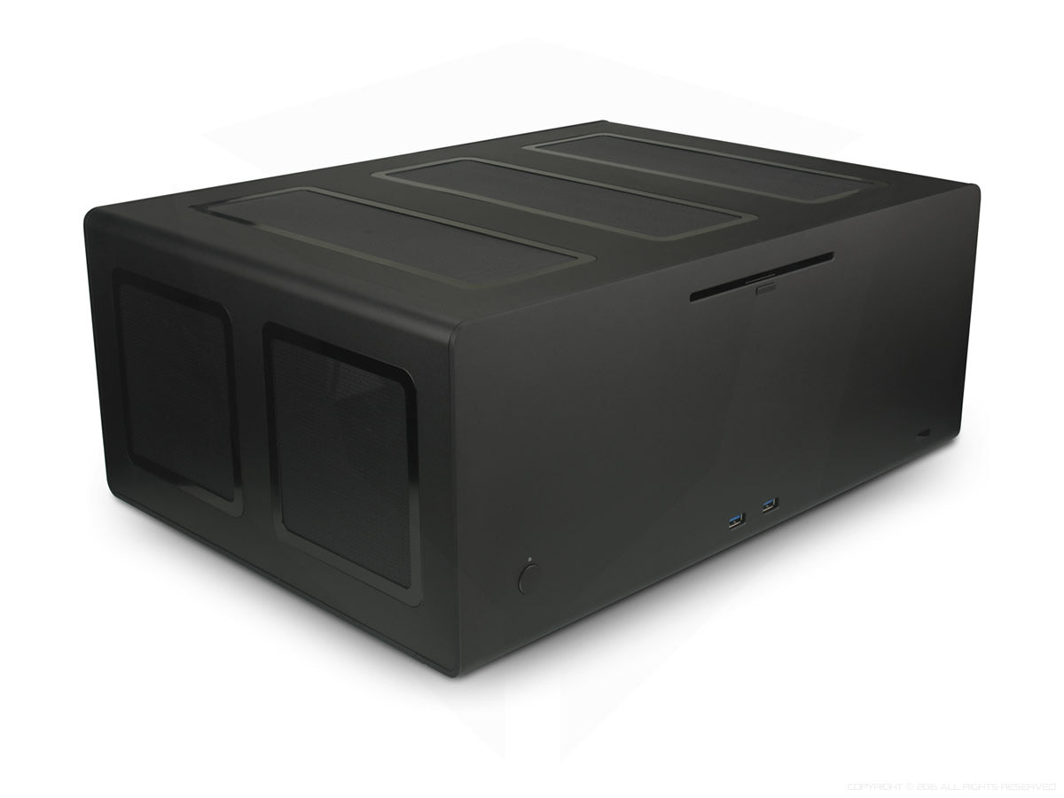 Streacom F12C Alpha Extruded Aluminum Mini-ITX PC Case - Compact & Durable Chassis for Home Theater, Gaming & Office Workstations
