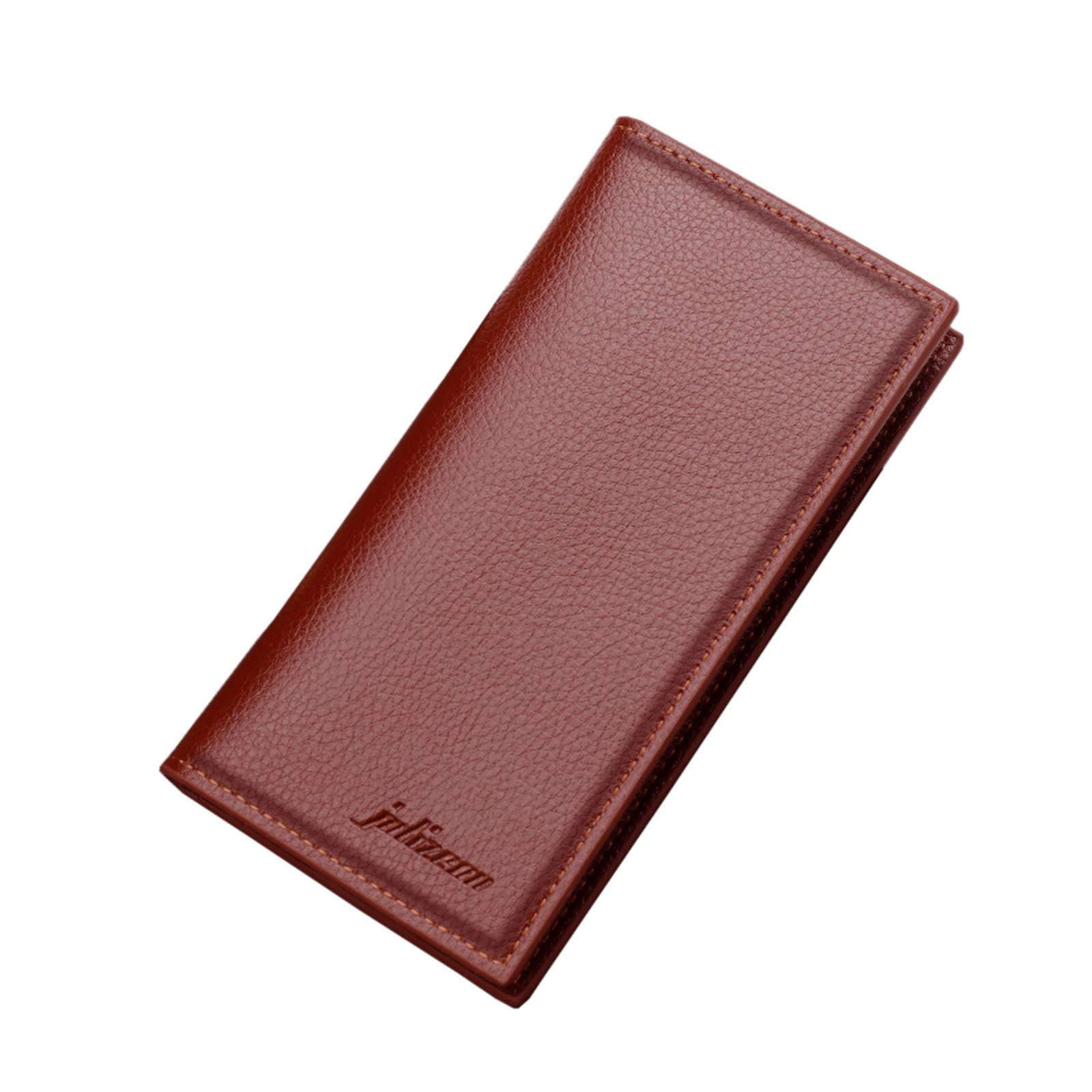 Men's Slim RFID Blocking Leather Wallet with Multiple Card Slots & Coin Pocket - Stylish Minimalist Bifold Wallet for Everyday Use (Brown) | Perfect for Business, Travel & Daily Essentials