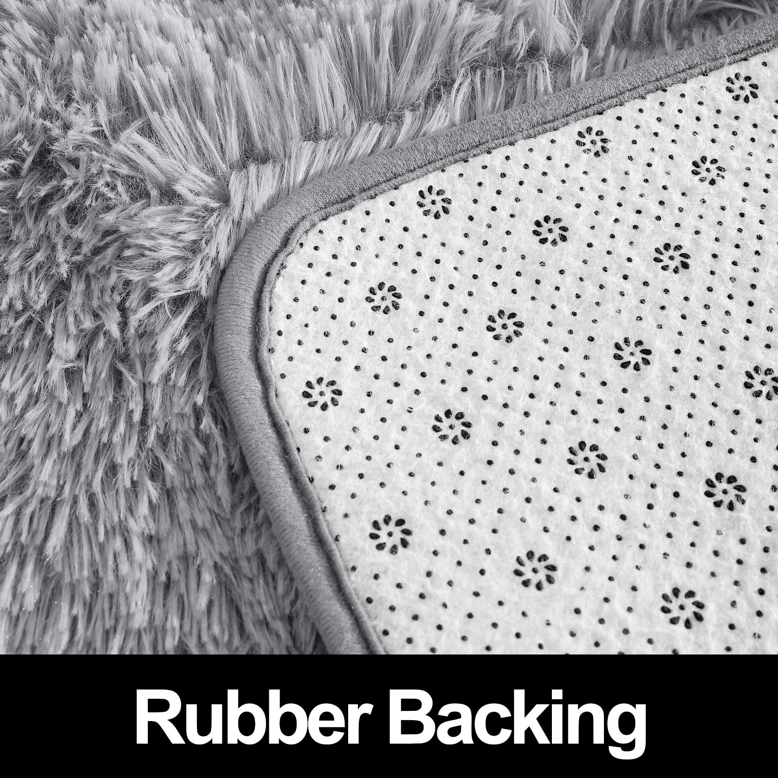 Super Soft Fluffy Shaggy Rugs 3x5 Feet - Plush Fuzzy Area Rugs for Living Room, Bedroom, Nursery & Kids Room | Non-Slip Indoor Floor Carpet in Grey | Perfect for Home Decor, Dorm Room & Cozy Spaces