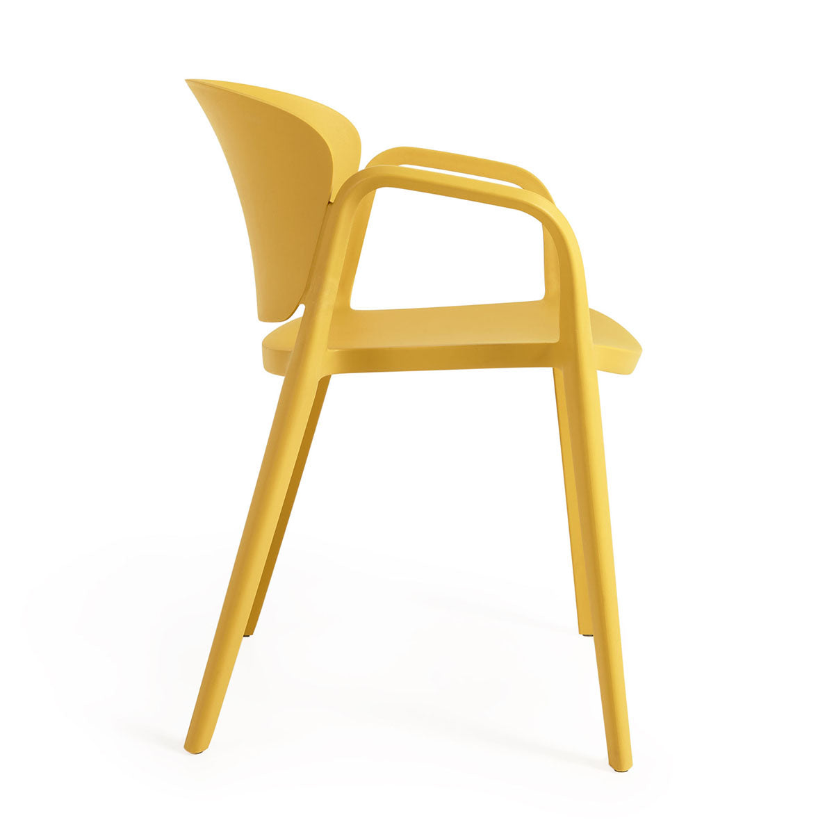 Ania Outdoor Dining Chair - Weather-Resistant Patio Chairs for Backyard, Garden, Poolside & Restaurant Use - Comfortable Stackable Outdoor Seating for Parties & Entertaining