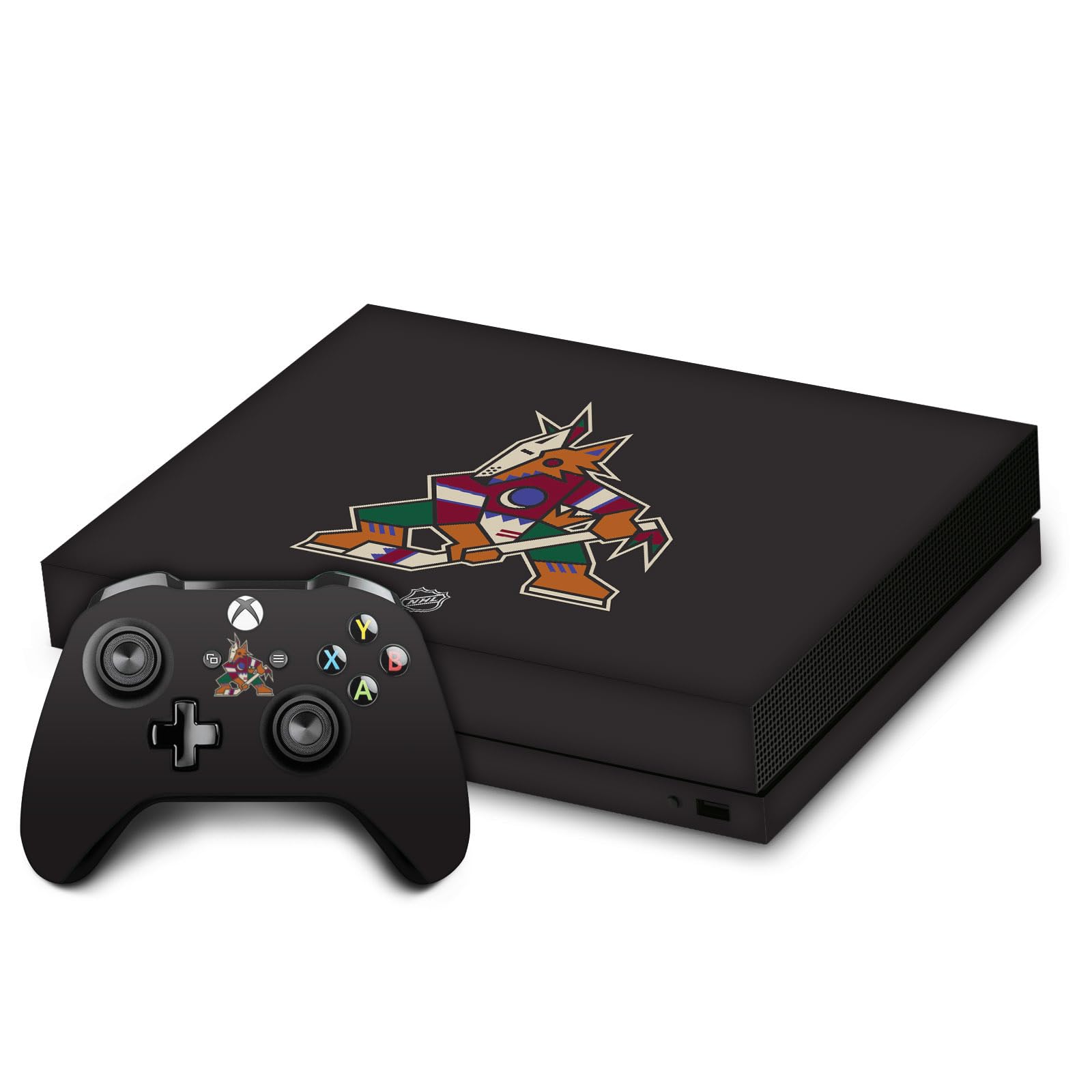 Official NHL Arizona Coyotes Vinyl Sticker for Xbox One X Console & Controller - Gaming Skin Decal Compatible with Xbox One X/S - Perfect for Gaming Setups & Fan Collections