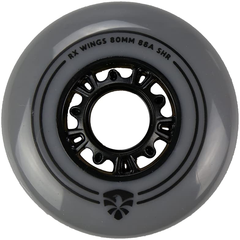 RX Wings II Inline Skate Wheels - 4 Pack High Performance Rollerblade Wheels for Outdoor & Indoor Skating, Speed Skating, Fitness & Recreational Use