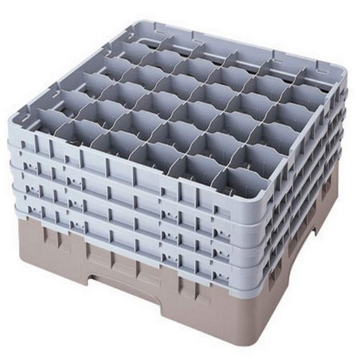 Cambro 36S1058151 Camrack® 36-Compartment Stemware & Tumbler Glass Rack - Durable Bar Storage Organizer for Restaurants, Bars, and Catering Services