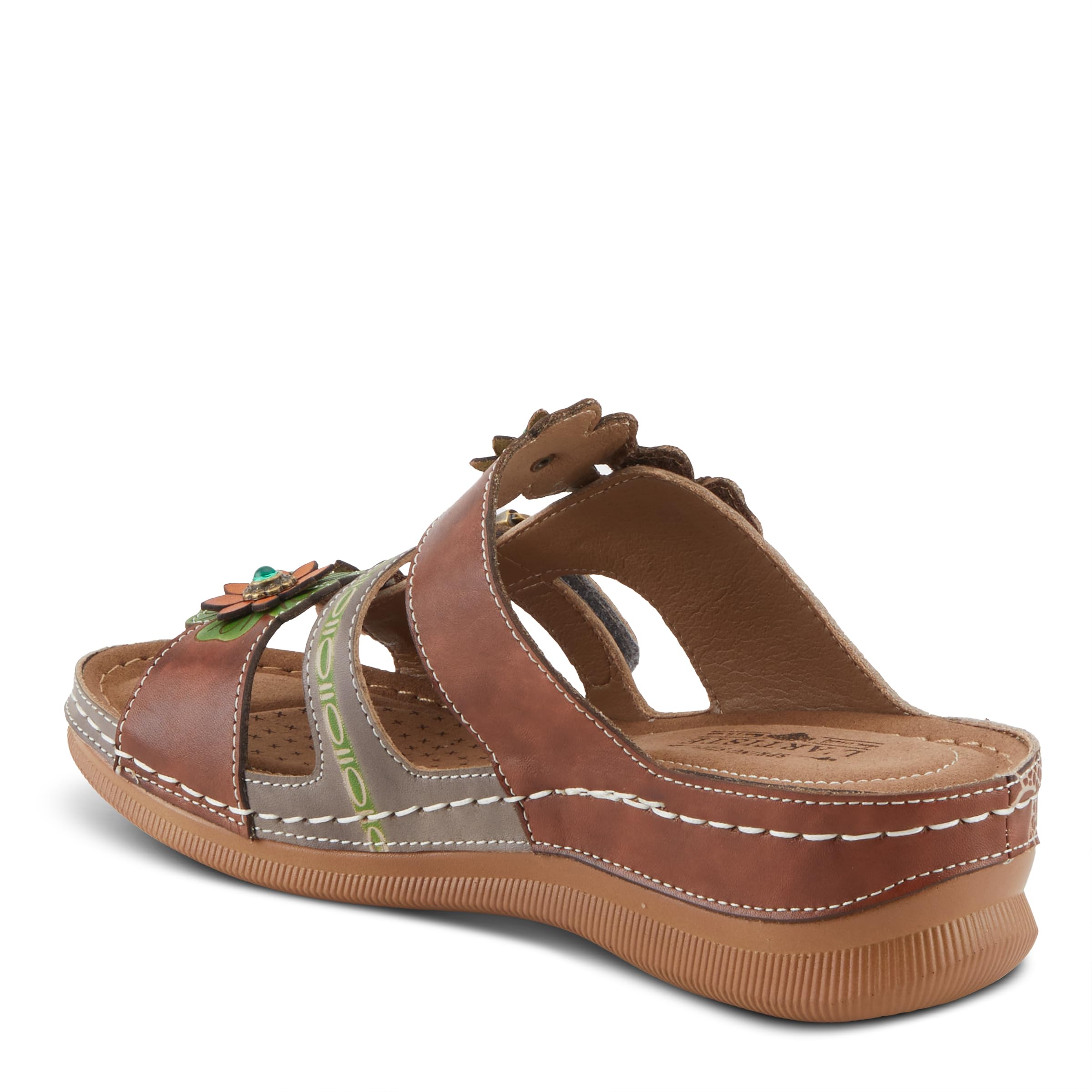 Spring Step L'Artiste Women's BRASH Hand-Painted Leather Sandals - Fashionable & Comfortable Summer Sandals for Beach, Vacation and Casual Outings