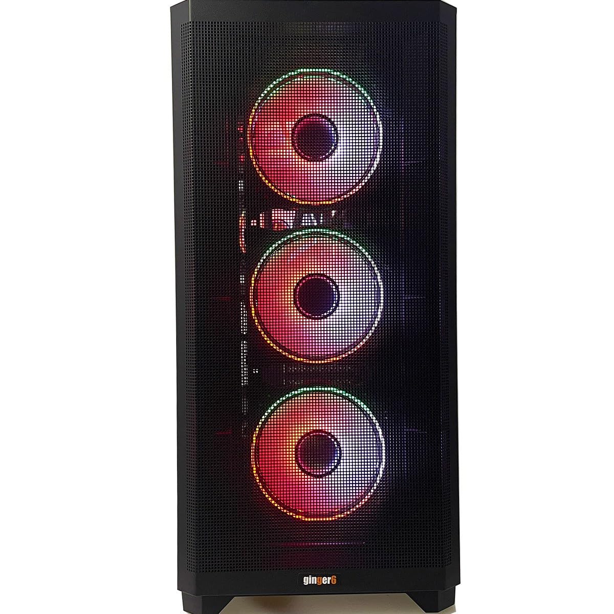 Ginger6 Gaming PC Desktop - Intel Core i5 14600KF Processor, NVIDIA RTX 3060 12GB GPU, 1TB NVMe SSD, 64GB DDR5 RAM, Z790 Motherboard, WiFi 6E, Liquid Cooling, Windows 10 Home - High Performance Gaming Computer for Esports, Streaming & VR Gaming