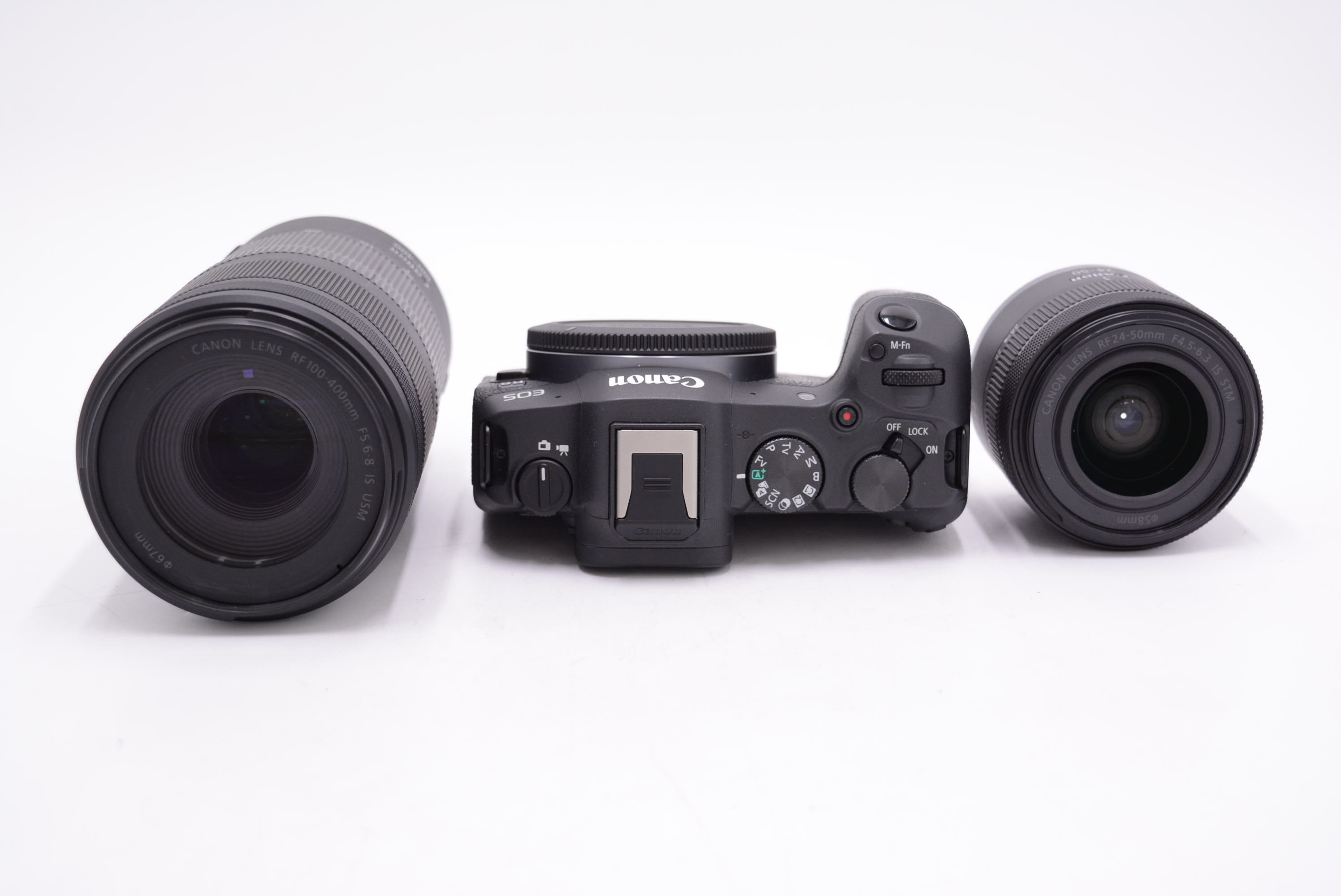 Canon EOS R8 Mirrorless Camera Bundle with RF24-50mm F4.5-6.3 IS STM & RF100-400mm F5.6-8 IS USM Lenses (Used) - Perfect for Travel, Wildlife Photography and Vlogging