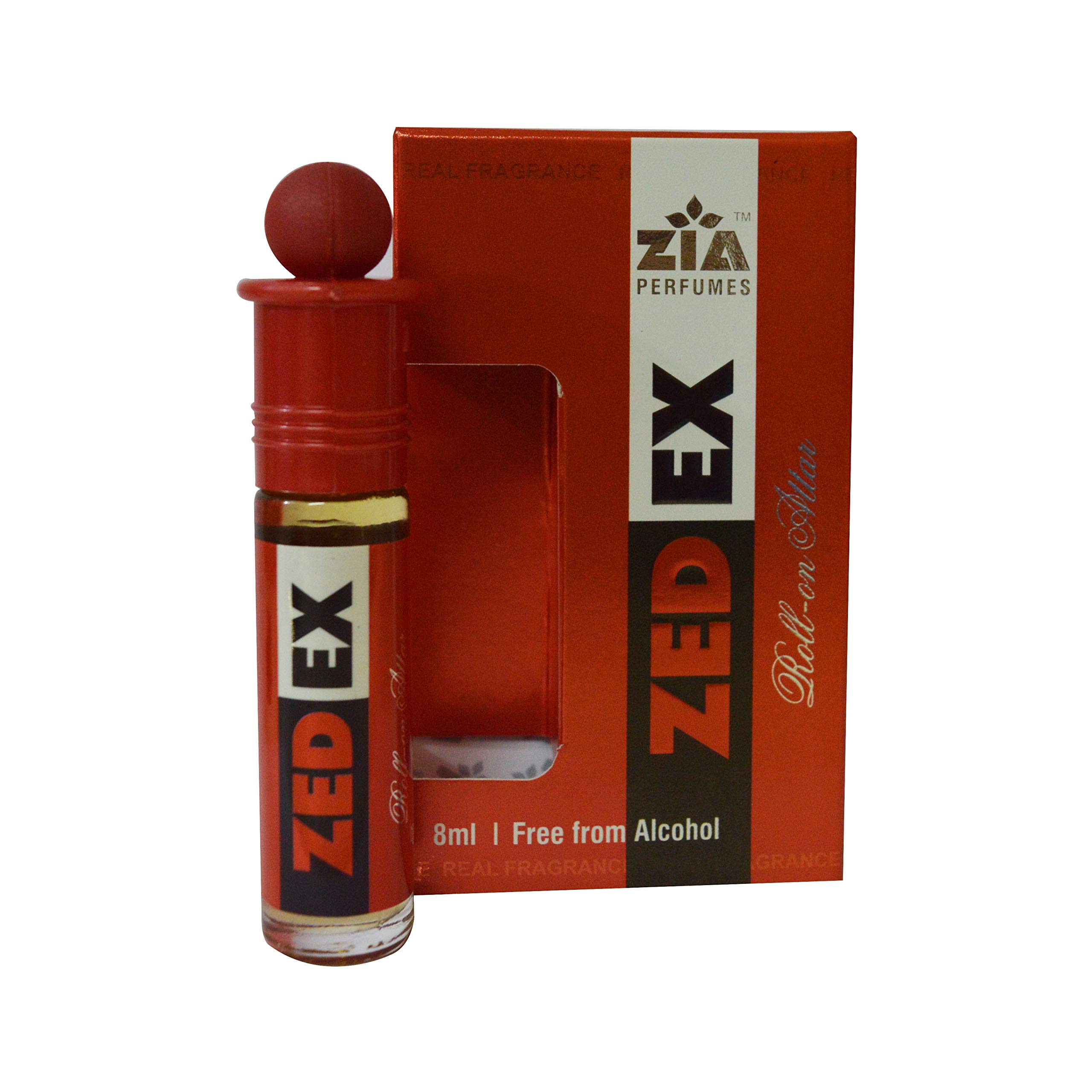 ZIA Zed Ex 8ml Roll-On Attar Perfume for Men & Women | Alcohol-Free Fragrance Oil | Long Lasting Scent for Daily Wear, Office & Special Occasions
