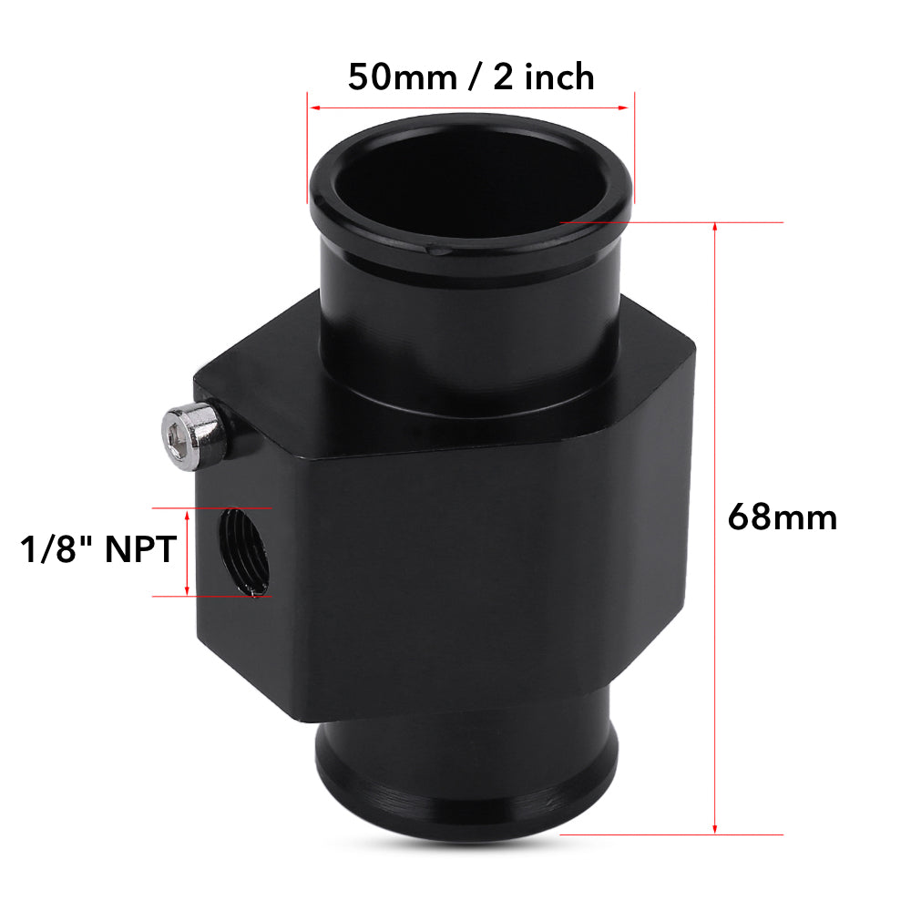 1/8 Inch NPT Radiator Hose Adapter with Thermostat Sensor Port - Universal Fit for Car Cooling System, Engine Temperature Monitoring & Performance Tuning