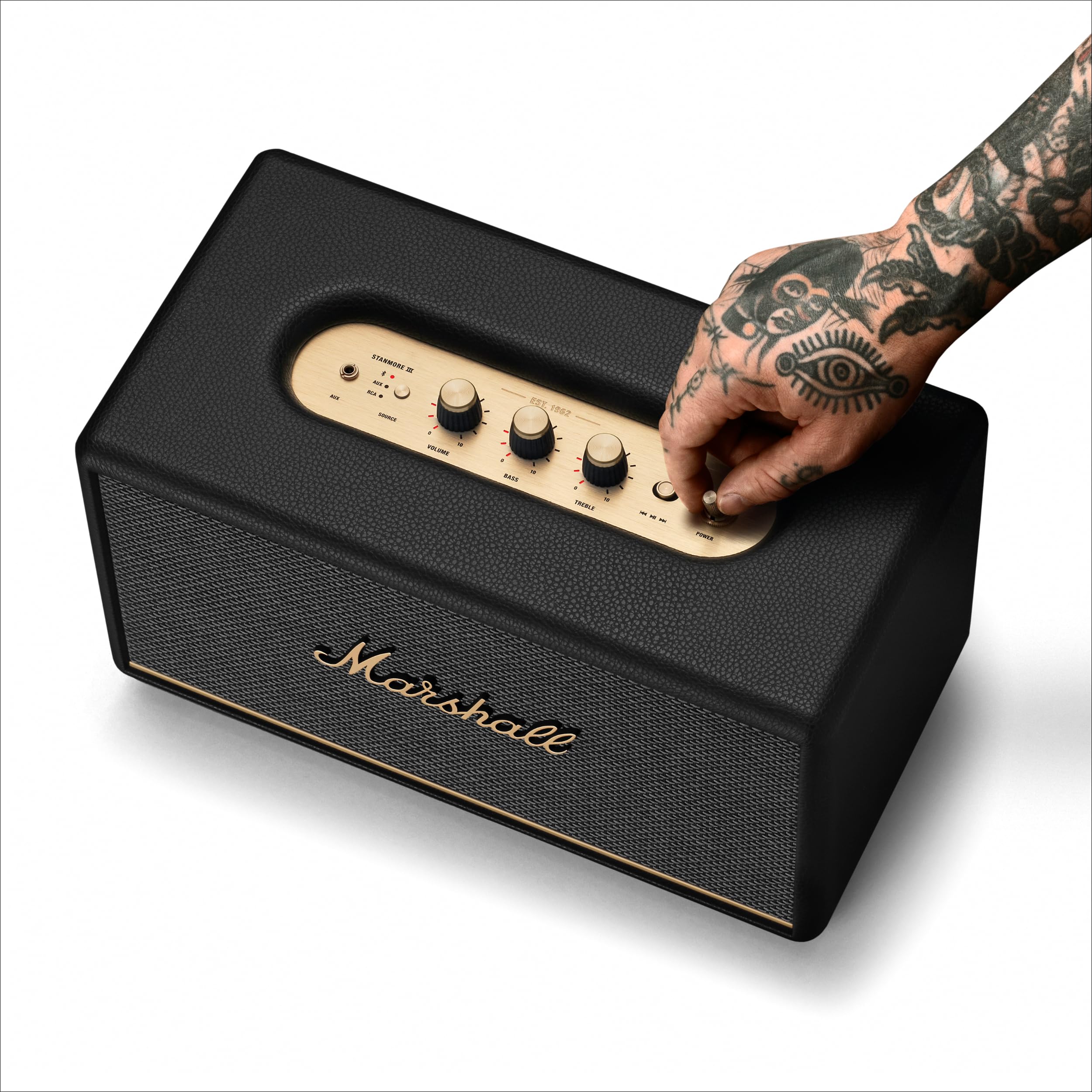 Marshall Stanmore III Bluetooth Wireless Speaker - Premium Sound, Deep Bass, Multi-Room Streaming | Perfect for Home, Office & Outdoor Parties (Black)