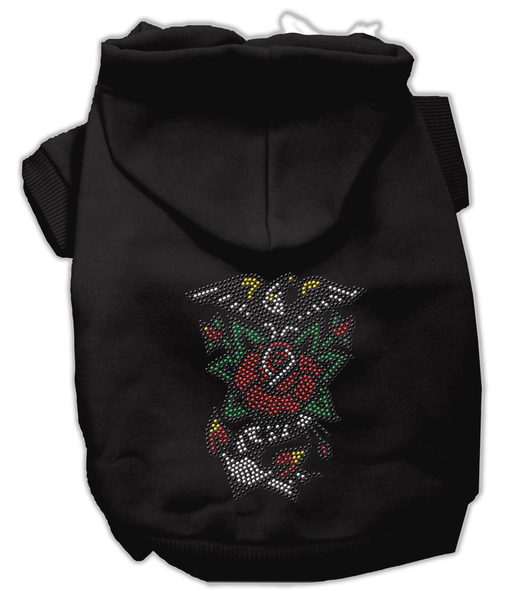 Mirage Pet Products Eagle Rose Nailhead Dog Hoodies - Stylish & Comfortable Pet Apparel for Small & Medium Dogs - Perfect for Outdoor Walks & Photo Shoots