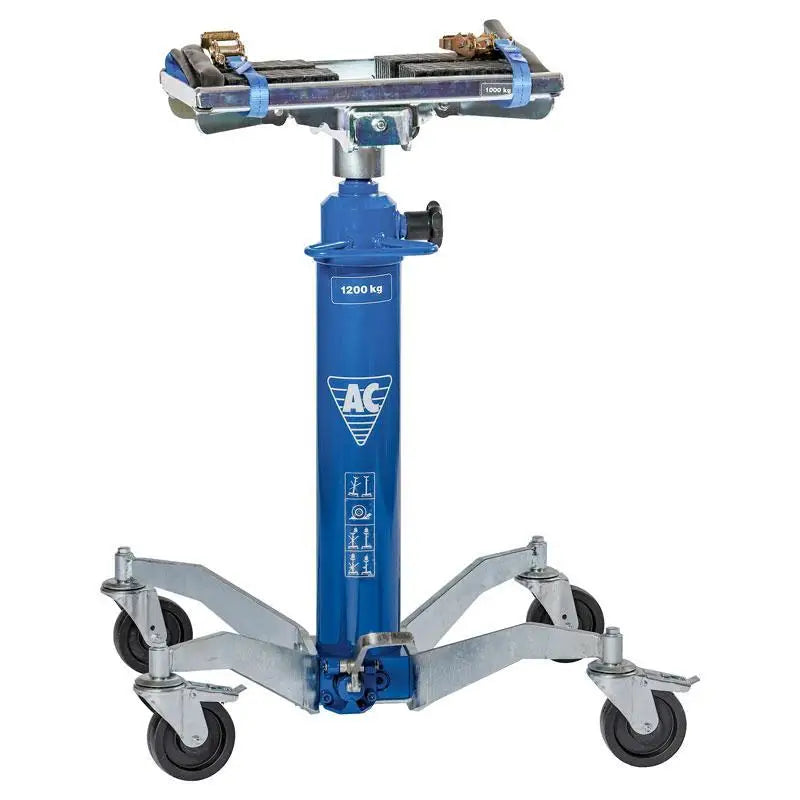 AC Hydraulic Telescopic Transmission Jack - Heavy Duty Car Lift for Auto Repair & Maintenance | Perfect for Mechanics, DIY Garage & Professional Workshops