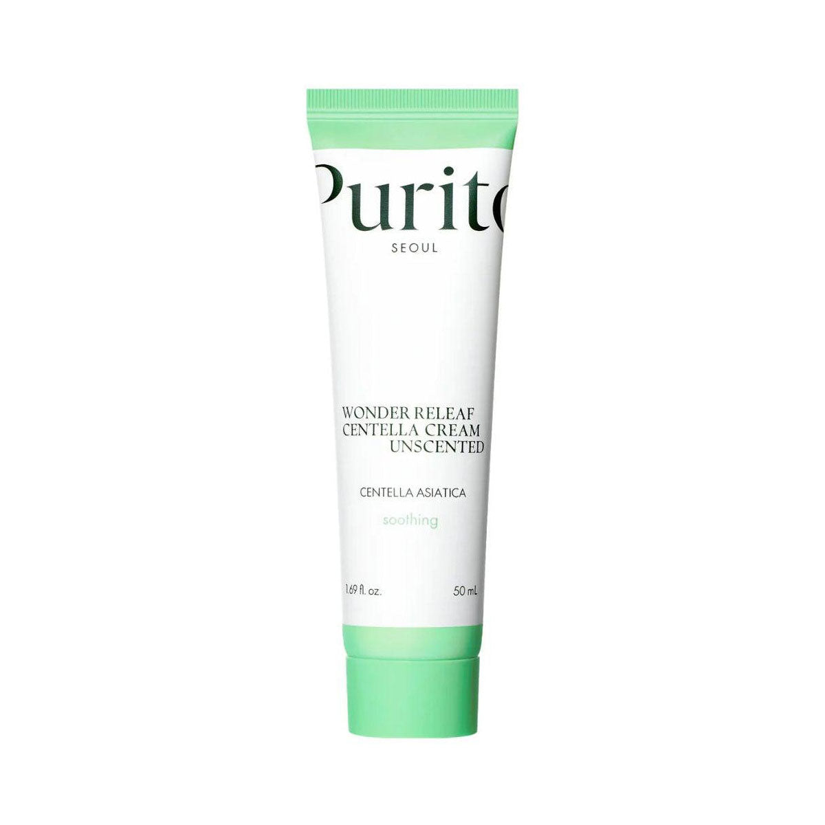PURITO SEOUL Wonder Releaf Centella Cream Unscented 50ml - Soothing Facial Moisturizer for Sensitive Skin | Calming Cream for Redness & Irritation | Perfect for Daily Skincare Routine & Post-Procedure Care