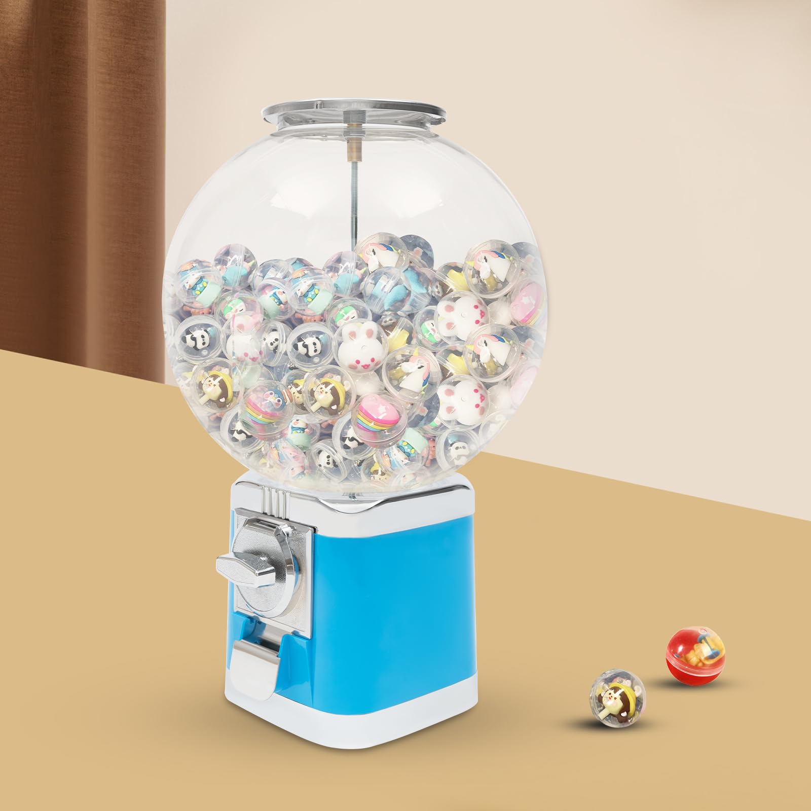 Commercial Bulk Vending Machine with 1.26in Ball Capacity & Key - Classic Bubble Capsule Toy Dispenser for Candy & Gumballs - Ideal for Game Stores, Retail Shops & Arcades - Sky Blue (US Stock) - Perfect for Birthday Parties, Carnival Prizes & Customer Rewards