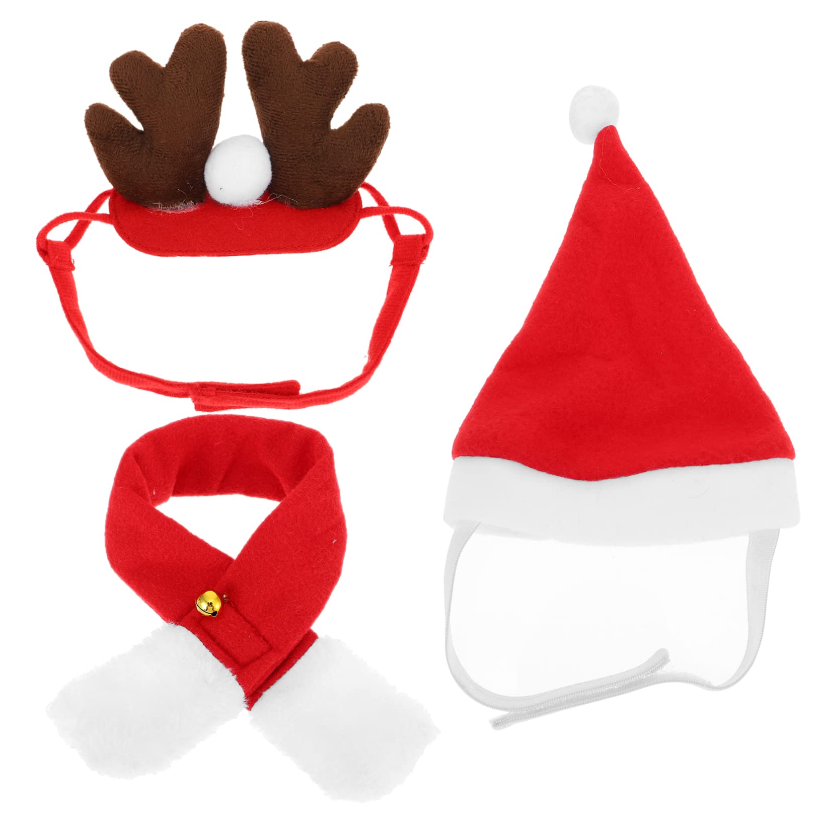 Balacoo Pet Reindeer Hat & Scarf Set for Cats & Dogs - Christmas Costume & Winter Wear