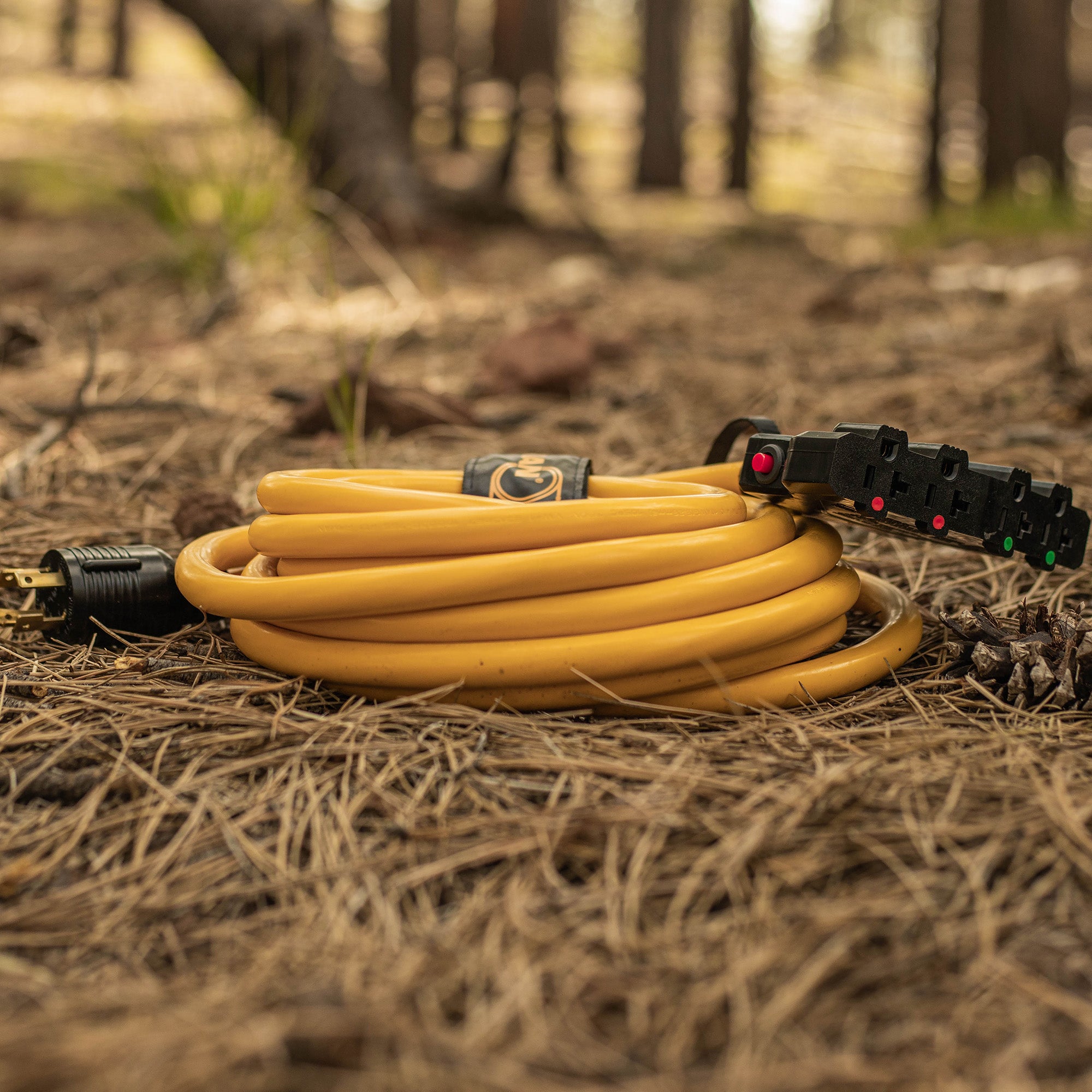 25' Heavy Duty L14-30P to (4) 5-20R Power Cord with Storage Strap | 30 Amp 125/250V Extension Cable for Generators, RVs & Outdoor Power Distribution | Perfect for Camping, Job Sites & Emergency Backup