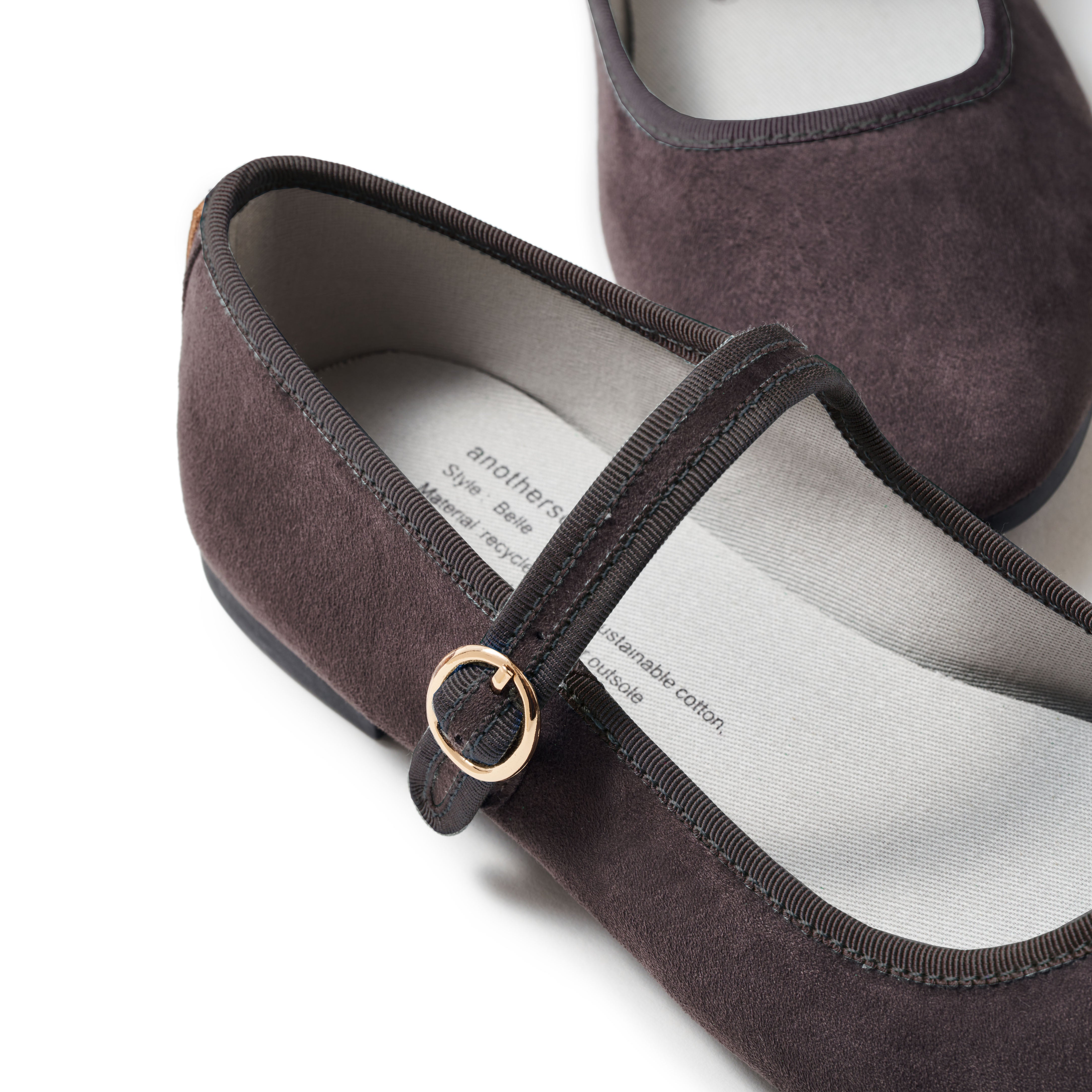 Belle Mary Jane Shoes for Women - Classic Coal Black Comfortable Flats with Buckle Strap - Perfect for Work, Office, and Casual Outfits