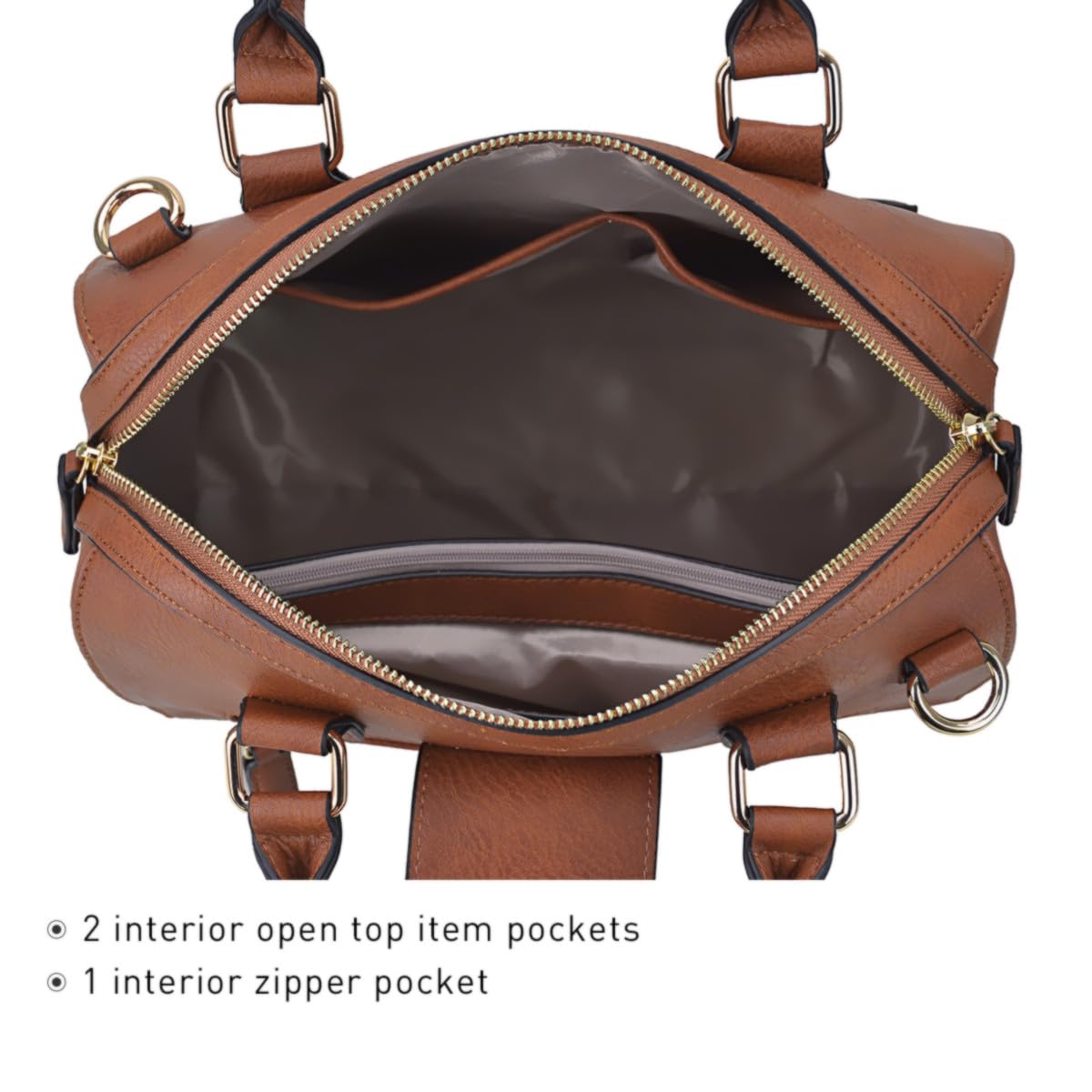 Vegan Leather Women's Barrel Handbag - Fashionable Satchel Top Handle Shoulder Purse for Work & Office | Dasein Tote Bag for Professional Women, Daily Commute & Business Meetings