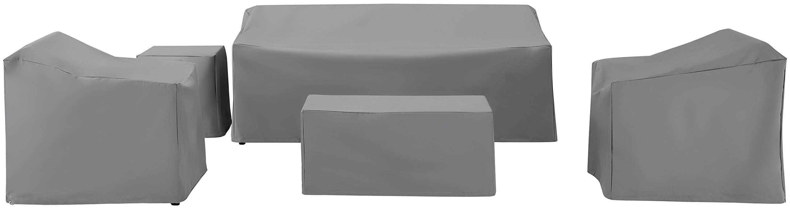 **Crosley Waterproof 5-Piece Patio Furniture Cover Set – Outdoor Sofa, Chair & Table Covers – Heavy-Duty Gray Weather Protection for All Seasons**    *(Perfect for Backyard, Deck, or Garden – Shields Furniture from Rain, Sun, and Dust)*