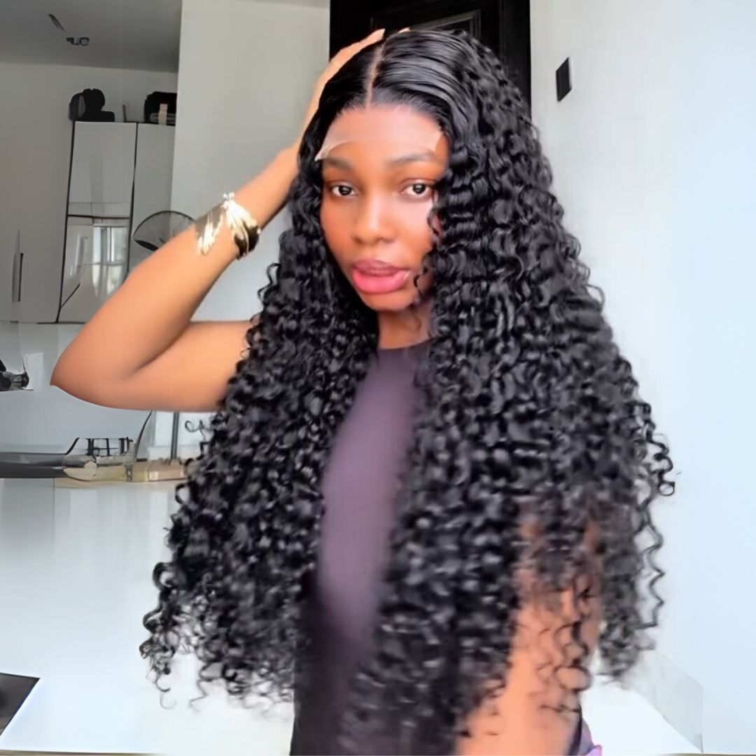Premium 5x5 Transparent HD Lace Frontal Wig - 250% Density Super Double Drawn Human Hair Wig with Tiny Curls for Women | Perfect for Daily Wear, Parties & Special Occasions
