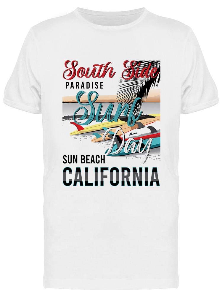 Sun Beach California T-Shirt for Men - Casual Summer Tee for Beach Outings, Vacations & Relaxing