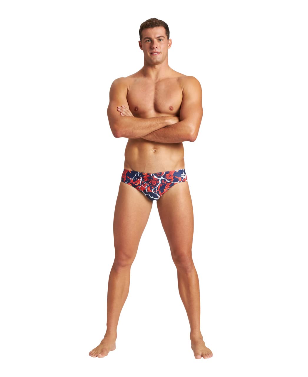 ARENA Men's Earth Texture Brief Swimsuit - Quick Dry Swim Trunks for Beach, Pool & Water Sports | Comfortable & Stylish Swimwear for Men