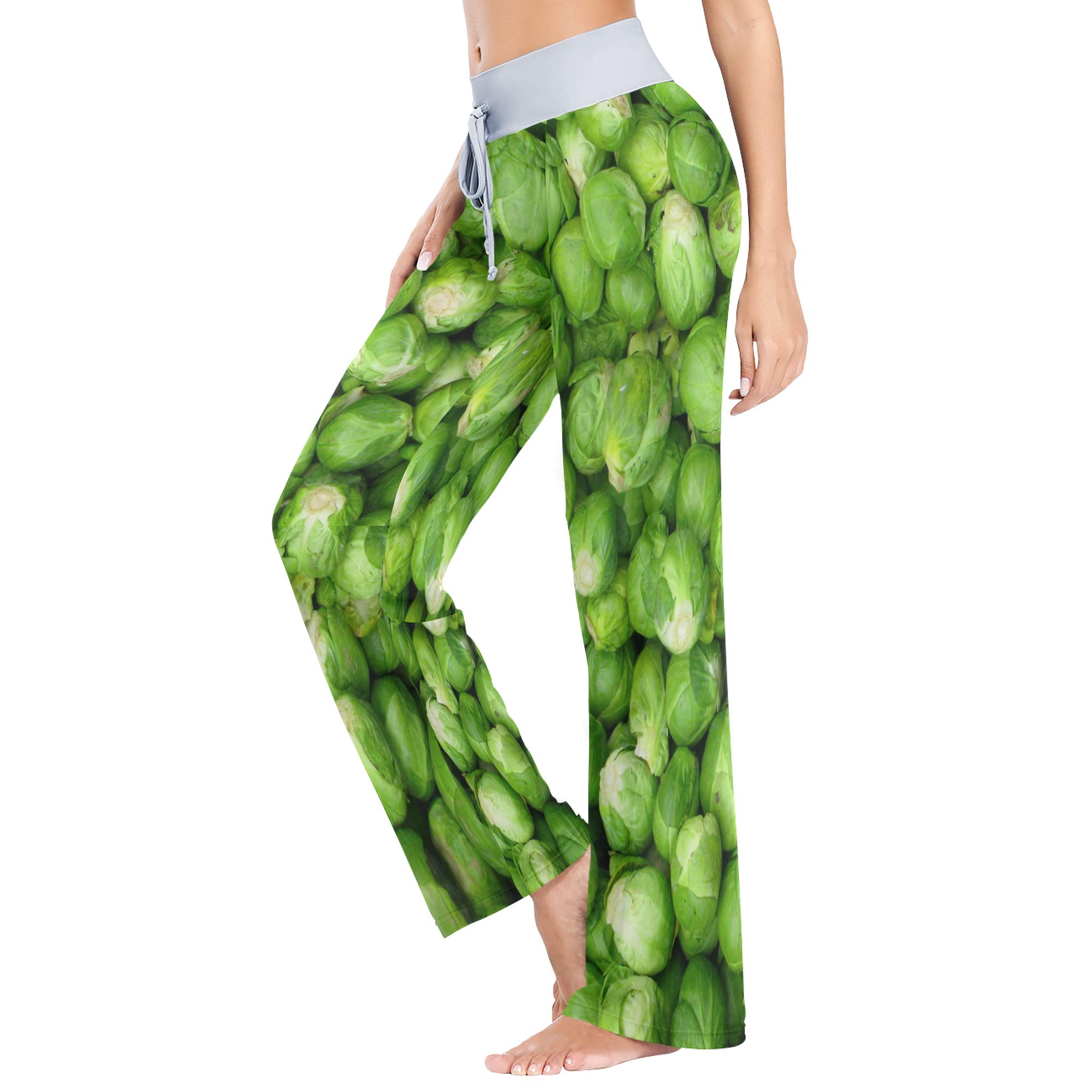 Women's High Waist Palazzo Lounge Pants - Soft Stretchy Drawstring Wide Leg Pajama Pants for Sleeping, Yoga & Home Relaxation