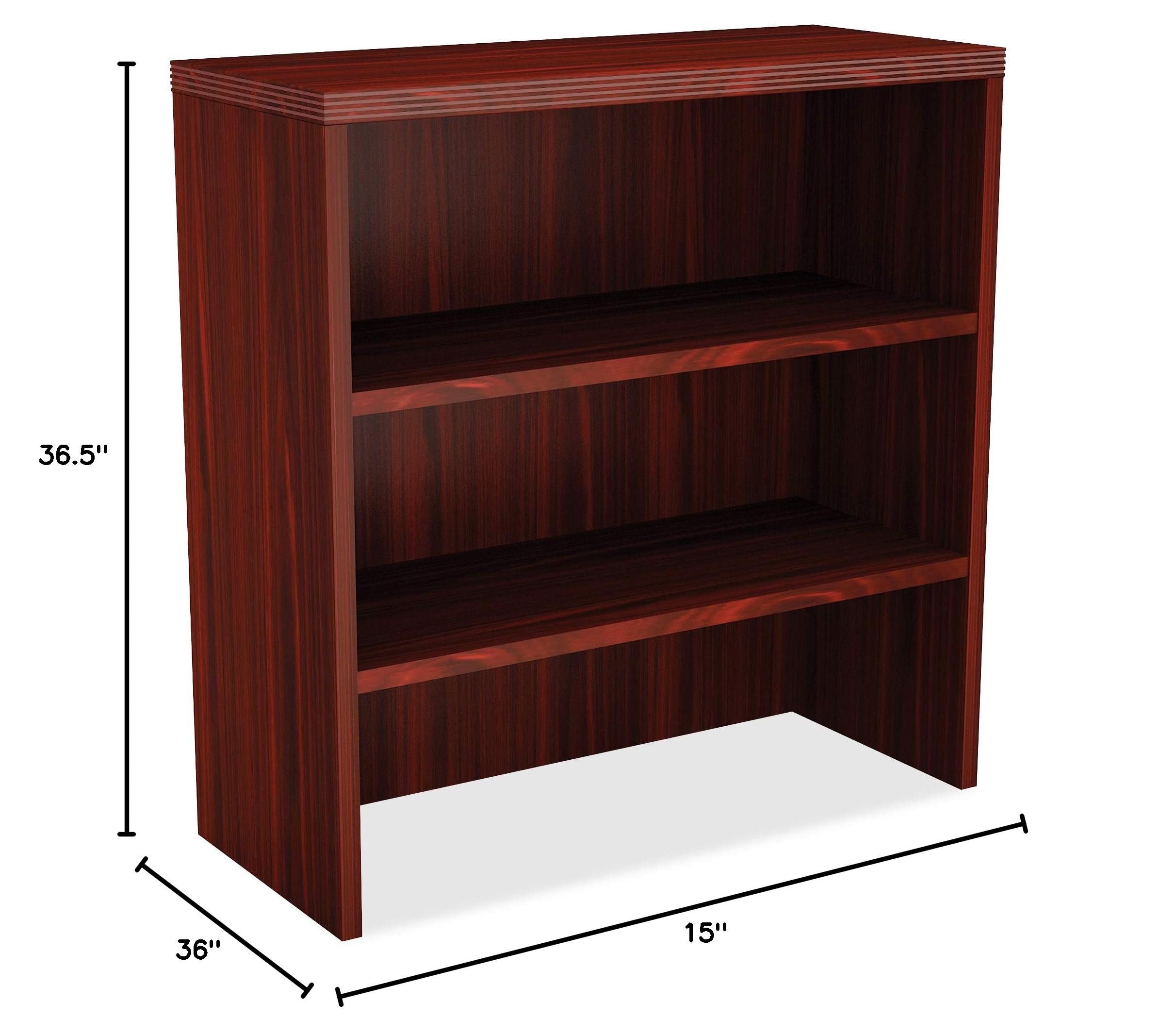 Lorell Chateau Storage Cabinet - 2-Door File Organizer with Lock, Black Wooden Office Furniture for Documents & Supplies | Perfect for Home Office, Classroom & Workplace Organization