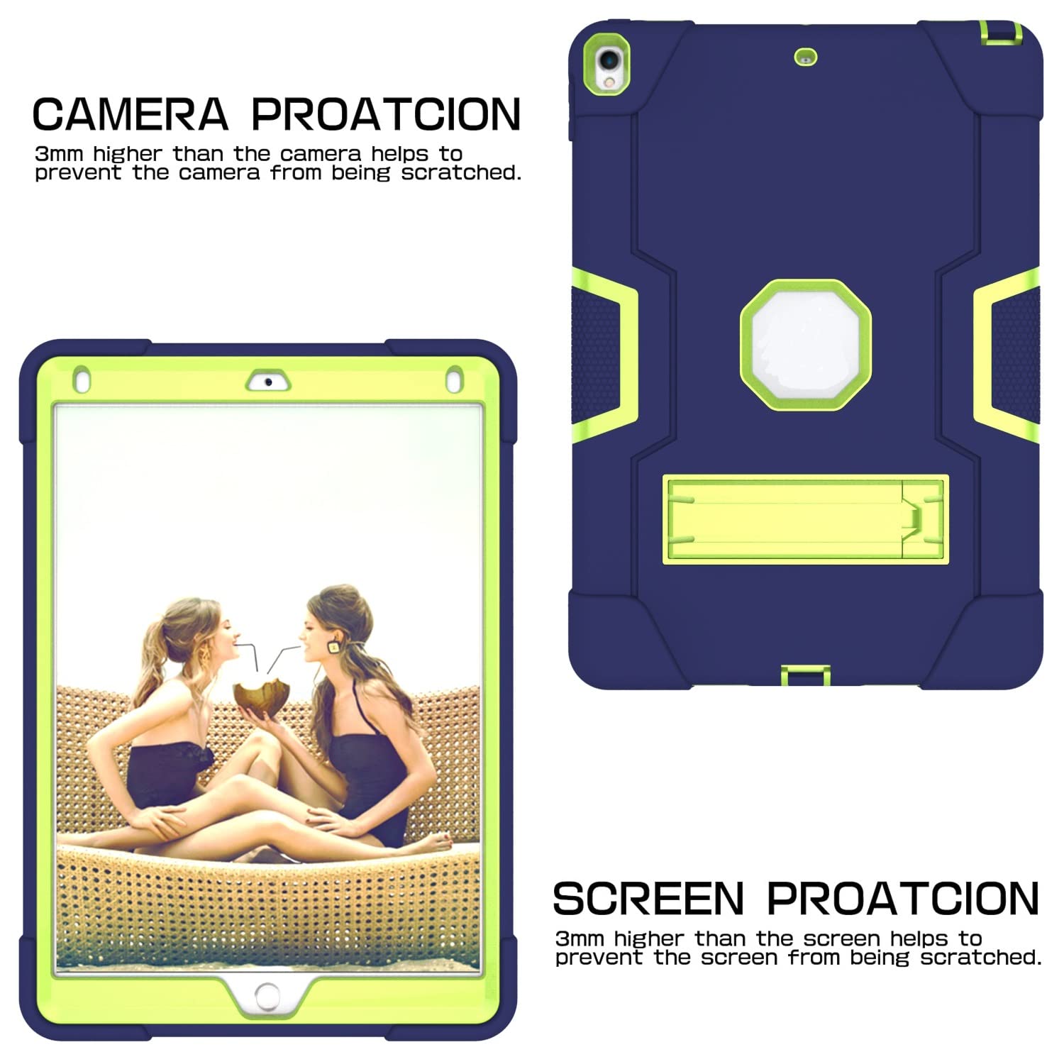 Jaorty 3-in-1 Hybrid Protective Case for iPad Air 3 (10.5 inch) & iPad Pro 10.5