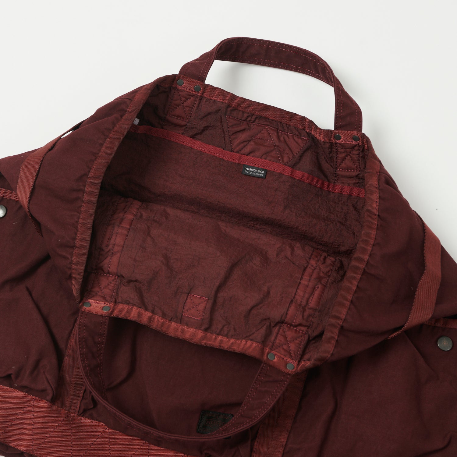 Porter Yoshida & Co. Crag 2-Way Rucksack Backpack - Burgundy Red for Travel, Hiking & Daily Commute | Durable Water-Resistant Design