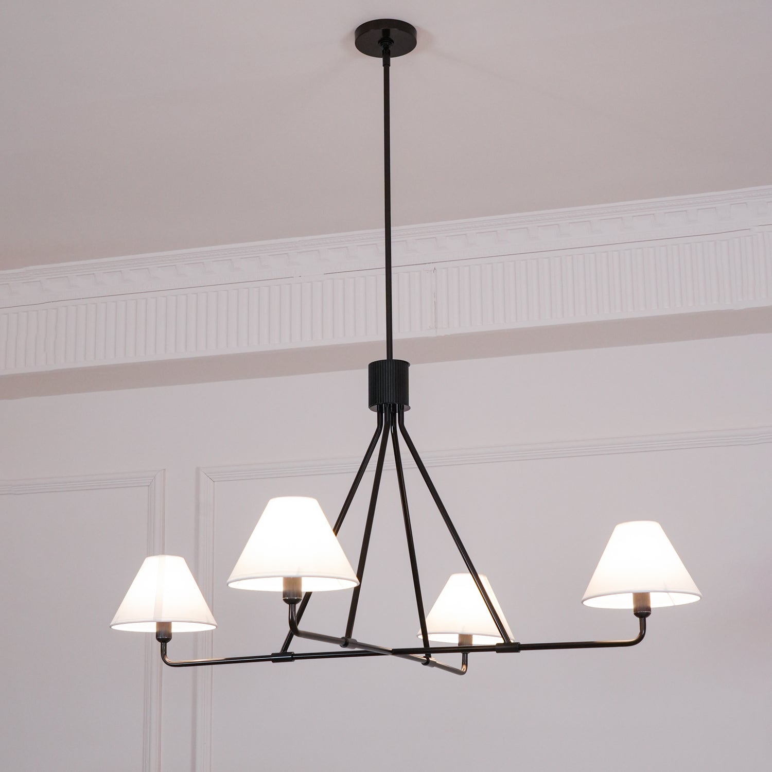 Modern Axis Chandelier - Elegant Crystal Ceiling Light Fixture for Dining Room, Living Room & Bedroom | Perfect for Home Decor & Interior Design