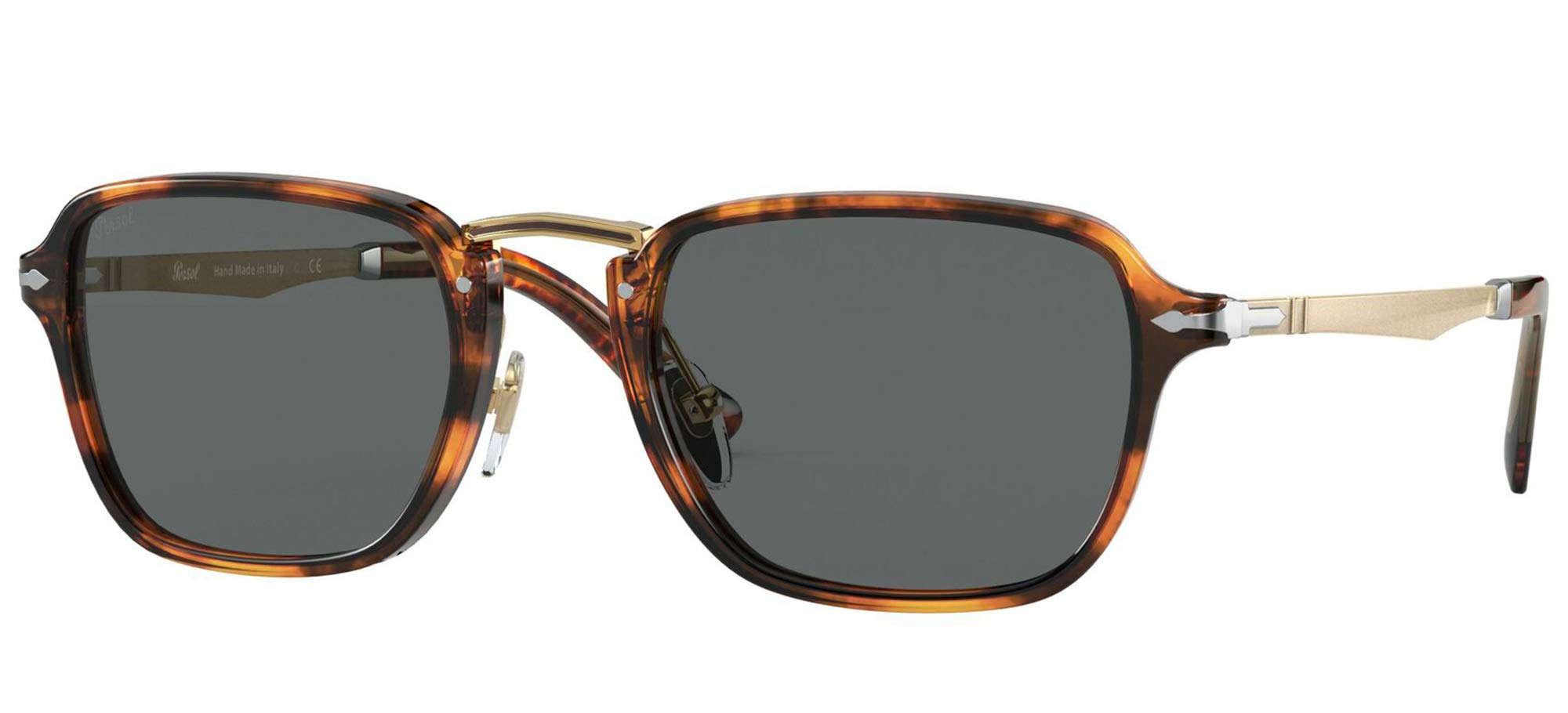 Persol PO3247S Rectangular Sunglasses for Men & Women - Classic UV Protection Polarized Lenses - Perfect for Driving, Travel & Outdoor Activities