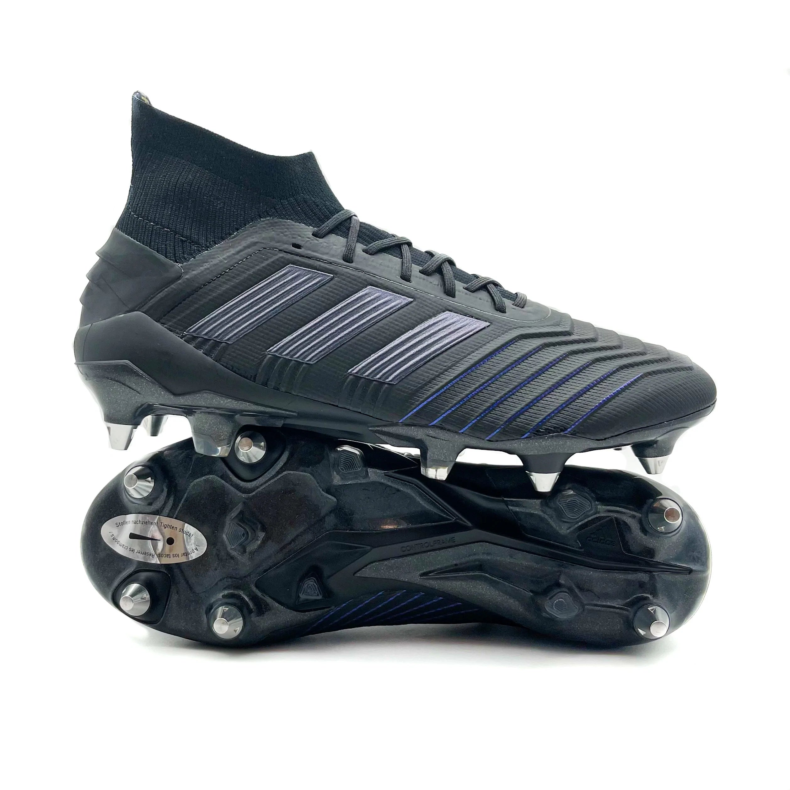 Adidas Predator 19.1 SG Soccer Cleats - Core Black - Firm Ground Football Boots for Men | Perfect for Professional Matches & Training Sessions