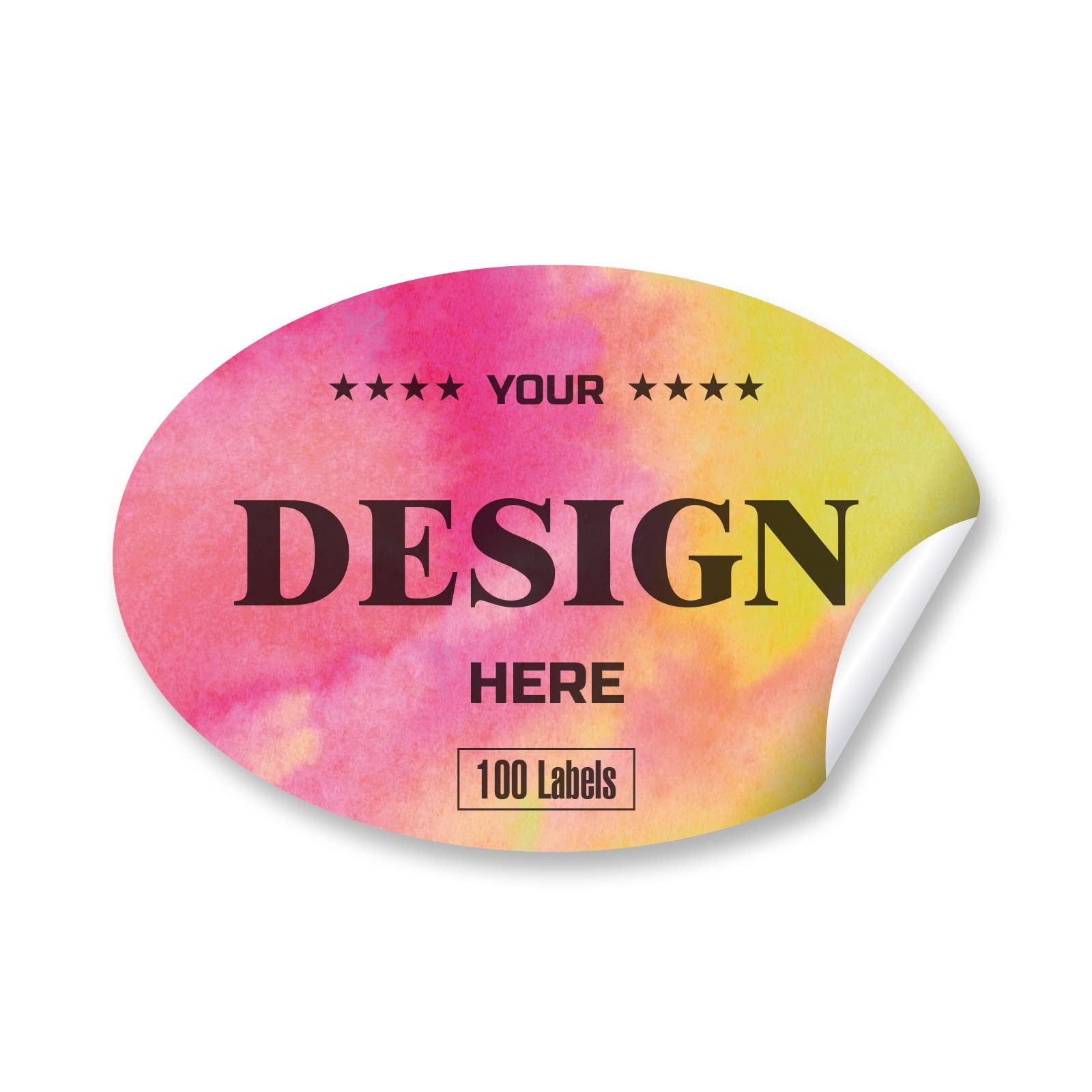 Custom Stickers Personalized Labels - 100 Oval 6