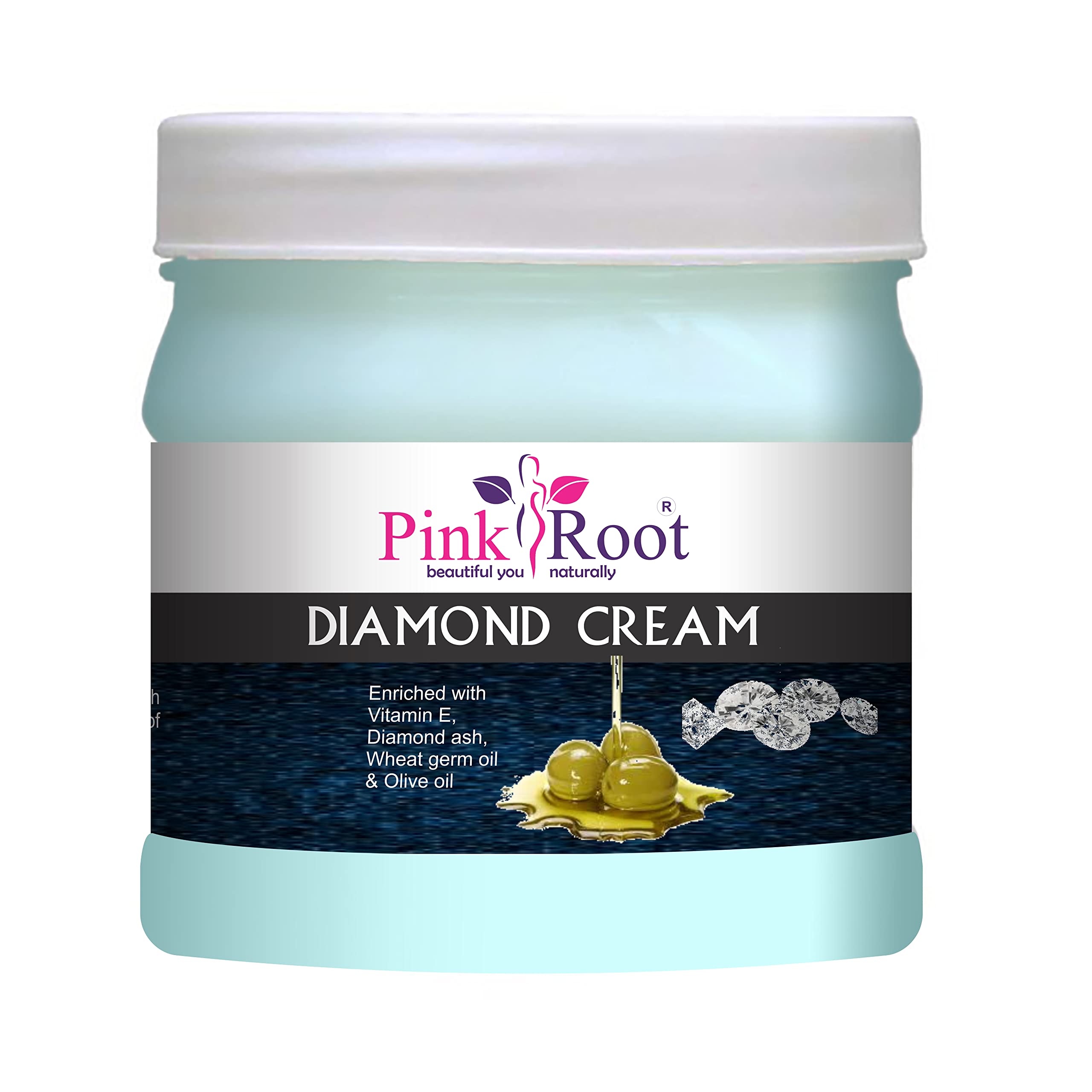Pink Root Aloe Vera Cleansing Milk 200ml & Diamond Cream 500gm - Hydrating Facial Cleanser & Moisturizer Set for Dry Skin - Perfect for Daily Skincare Routine & Spa Night