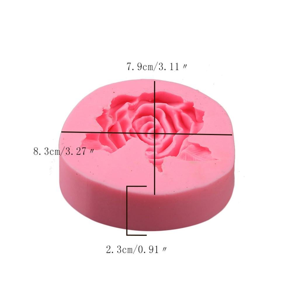 BeeSpring 3D Big Rose Flower Cake Mold - Silicone Fondant & Chocolate Mould for Baking Decorating - Heat Resistant for Low & High Temperatures - Easy to Use & Clean - Perfect for Wedding Cakes, Birthday Desserts, and DIY Baking Projects