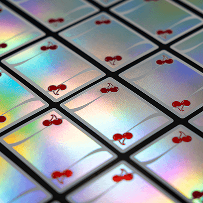 Premium Holographic Sands Mirage Cherry Casino Playing Cards - Waterproof & Durable for Poker, Magic Tricks, and Card Games